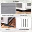 CASETTA DA GIARDINO IN LEGNO CON RIPIANI REGOLABILI DUE PORTE CON BLOCCO E FINESTRE 91X69X185/192 CM GRIGIO