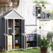 CASETTA DA GIARDINO E ARMADIO ESTERNO CON TETTO APRIBILE IN LEGNO PORTE CON BLOCCO 89X51X182 CM GRIGIO CHIARO