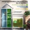 CASETTA DA GIARDINO E ARMADIO ESTERNO CON TETTO APRIBILE IN LEGNO PORTE CON BLOCCO 89X51X182 CM GRIGIO CHIARO