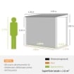 CASETTA DA GIARDINO IN ACCIAIO 1.2X1.9 M CON PORTA BLOCCABILE E PRESE D'ARIA GRIGIO SCURO