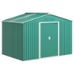 CASETTA PORTA ATTREZZI IN ACCIAIO CON TETTO INCLINATO E 2 PORTE SCORREVOLI 277X195X192 CM VERDE SCURO