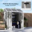 CASETTA DA GIARDINO IN RESINA CON PAVIMENTO 2 PORTE CON BLOCCO FINESTRA 1.8X1.8M GRIGIO