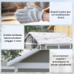 CASETTA DA GIARDINO IN RESINA CON PAVIMENTO 2 PORTE CON BLOCCO FINESTRA 1.8X1.8M GRIGIO