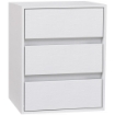 CASSETTIERA 3 CASSETTI MODERNA IN LEGNO BIANCO 40X30X50.5 CM