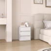 CASSETTIERA 3 CASSETTI MODERNA IN LEGNO BIANCO 40X30X50.5 CM