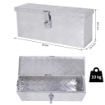 CASSETTA PORTAUTENSILI DA 2 KG CON CHIUSURA A CHIAVE IN LAMIERA DI ALLUMINIO 50X15.5X20.5 CM ARGENTO
