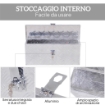 CASSETTA PORTAUTENSILI DA 2 KG CON CHIUSURA A CHIAVE IN LAMIERA DI ALLUMINIO 50X15.5X20.5 CM ARGENTO