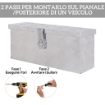 CASSETTA PORTAUTENSILI DA 2 KG CON CHIUSURA A CHIAVE IN LAMIERA DI ALLUMINIO 50X15.5X20.5 CM ARGENTO