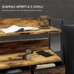 CASSETTIERA 7 CASSETTI RIMOVIBILI CON 2 RIPIANI INDUSTRIALE IN LEGNO E ACCIAIO 79X29X101 CM MARRONE E NERO