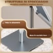 CAVALLETTO ESPOSITORE POSTER A3 CON ALTEZZA E INCLINAZIONE REGOLABILI ACCIAIO E ALLUMINIO ARGENTO 45X30X135 CM 