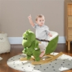 CAVALLO A DONDOLO PER BAMBINI 18-36 MESI A DINOSAURO CON SUONI E RIVESTIMENTO MORBIDO 62X33X45 CM VERDE