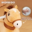 CAVALLO CAVALCABILE ELETTRICO 6V PER BAMBINI DA 18-36 MESI CON RUOTE IN PU E MUSICA 69X34X53 CM MARRONE