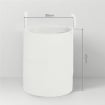 CESTO PORTABIANCHERIA DA 36L PORTATILE E PIEGHEVOLE CON MANICI IN COTONE NATURALE 38X45 CM CREMA