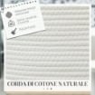 CESTO PORTABIANCHERIA DA 36L PORTATILE E PIEGHEVOLE CON MANICI IN COTONE NATURALE 38X45 CM CREMA