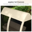 DONDOLO DA GIARDINO 2 IN 1 CONVERTIBILE IN LETTO CON CUSCINI E ZANZARIERA 240X140X197 CM CAFFÈ