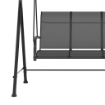 DONDOLO DA GIARDINO 3 POSTI CON TETTUCCIO PARASOLE REGOLABILE 195X118X170 CM GRIGIO SCURO