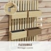 FIORIERA CON GRIGLIATO E FORI DI DRENAGGIO IN LEGNO DI ABETE 60X16X100 CM