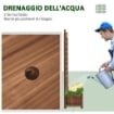 FIORIERA DA ESTERNO IN LEGNO CON GRIGLIATO PER PIANTE RAMPICANTI 64X28X120 CM MARRONE