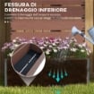 FIORIERA DA ESTERNO CON SPALLIERA A DOGHE PER PIANTE RAMPICANTI 72X38X150 CM MARRONE CHIARO
