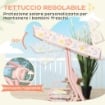 DONDOLO PER BAMBINI DA ESTERNO A 2 POSTI CON TETTUCCIO REGOLABILE E CINTURE DI SICUREZZA 112X75X120 CM ROSA