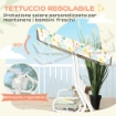 DONDOLO PER BAMBINI DA ESTERNO A 2 POSTI CON TETTUCCIO REGOLABILE E CINTURE DI SICUREZZA 112X75X120 CM BIANCO