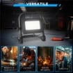 FARETTO LED DA LAVORO DA 6500K CON TESTA GIREVOLE E SUPPORTO IN ALLUMINIO E METALLO 25.5X16X25.5 CM NERO