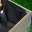 FIORIERA RETTANGOLARE IN LEGNO DI ABETE CON RUOTE E FRENO 96X30.6X30 CM GRIGIO