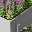FIORIERA RIALZATA CON RIPIANO INFERIORE E 2 FORI DI DRENAGGIO IN LEGNO DI ABETE 100X30X70.5 CM GRIGIO