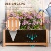 FIORIERA CON TRALICCIO PER RAMPICANTI E FONDO AMPIO IN LEGNO DI ABETE 76X36X170 CM MARRONE