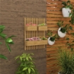 FIORIERA VERTICALE A DOGHE CON 3 VASI RIMOVIBILI IN LEGNO DI ABETE 60X16X80 CM MARRONE BRUCIATO