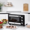 FORNETTO ELETTRICO 16L TEMPERATURA REGOLABILE E TIMER 3 METODI DI COTTURA E ACCESSORI 1400W 44X32X28 CM BIANCO