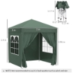 GAZEBO PIEGHEVOLE CON 4 PARETI RIMOVIBILI E BORSA DA TRASPORTO IN METALLO E POLIESTERE 2X2X2.4 CM VERDE