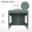 GAZEBO PIEGHEVOLE CON 4 PARETI RIMOVIBILI E BORSA DA TRASPORTO IN METALLO E POLIESTERE 2X2X2.4 CM VERDE