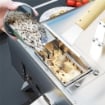 FORNO PER PIZZA A PELLET DI LEGNO CON PIETRA REFRATTARIA E PALA IN ACCIAIO INOX 79X36X75 CM ARGENTO
