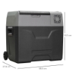 FRIGO PER AUTO DA 50L CON PANNELLO TOUCH MANIGLIA E 2 RUOTE IN ALLUMINIO E PLASTICA 58.6X37.8X54.5 CM GRIGIO