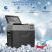 FRIGO PER AUTO DA 50L CON PANNELLO TOUCH MANIGLIA E 2 RUOTE IN ALLUMINIO E PLASTICA 58.6X37.8X54.5 CM GRIGIO