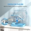 GABBIA PER CRICETI A 3 PIANI CON CASETTA RUOTA CIOTOLA PER CIBO BOTTIGLIA E TUBI 47.X31.5X29.5 CM AZZURRO