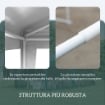 GAZEBO DA GIARDINO 3X3 M PIEGHEVOLE E PORTATILE CON COPERTURA ANTI UV BIANCO