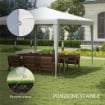 GAZEBO DA GIARDINO 3X3 M PIEGHEVOLE E PORTATILE CON COPERTURA ANTI UV BIANCO