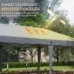GAZEBO DA GIARDINO POP-UP 6X3 M PIEGHEVOLE TENDONE PER FESTE CON SACCA DI TRASPORTO GRIGIO