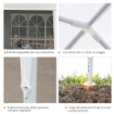 GAZEBO DA GIARDINO PER EVENTI CON 4 PARETI RIMOVIBILI CON FINESTRE 5.8X2.9X2.5M BIANCO