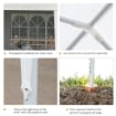 GAZEBO DA GIARDINO PER EVENTI CON 4 PARETI RIMOVIBILI CON FINESTRE 5.8X2.9X2.5M BIANCO