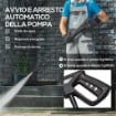 IDROPULITRICE AD ALTA PRESSIONE 1600W CON UGELLO REGOLABILE E KIT PULIZIA 35X28X65 CM BLU E NERO