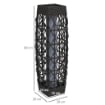 LAMPADA SOLARE DA GIARDINO CON ILLUMINAZIONE LED IN ACCIAIO E RATTAN PE 20X20X68 CM GRIGIO