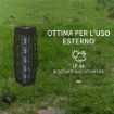 LAMPADA SOLARE DA GIARDINO CON ILLUMINAZIONE LED IN ACCIAIO E RATTAN PE 20X20X68 CM GRIGIO