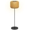 LAMPADA SOLARE DA GIARDINO CON ILLUMINAZIONE LED IN ACCIAIO E RATTAN PE, Ï34X130 CM GIALLO