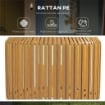 LAMPADA SOLARE DA GIARDINO CON ILLUMINAZIONE LED IN ACCIAIO E RATTAN PE, Ï34X130 CM GIALLO