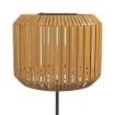 LAMPADA SOLARE DA GIARDINO CON ILLUMINAZIONE LED IN ACCIAIO E RATTAN PE, Ï34X130 CM GIALLO