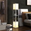 LAMPADA DA TERRA MODERNA CON 2 PARALUMI E 2 RIPIANI PER LAMPADINE E27 MAX 40W 26X26X156 CM BIANCO