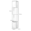 LAMPADA DA TERRA MODERNA CON 2 PARALUMI E 2 RIPIANI PER LAMPADINE E27 MAX 40W 26X26X156 CM BIANCO